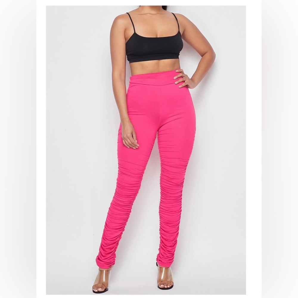 Pink stack leggings